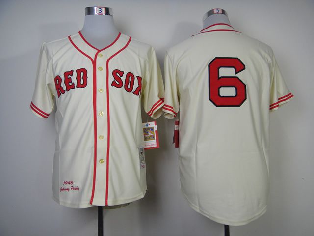 Men Boston Red Sox #6 Pesky Cream MLB Jerseys